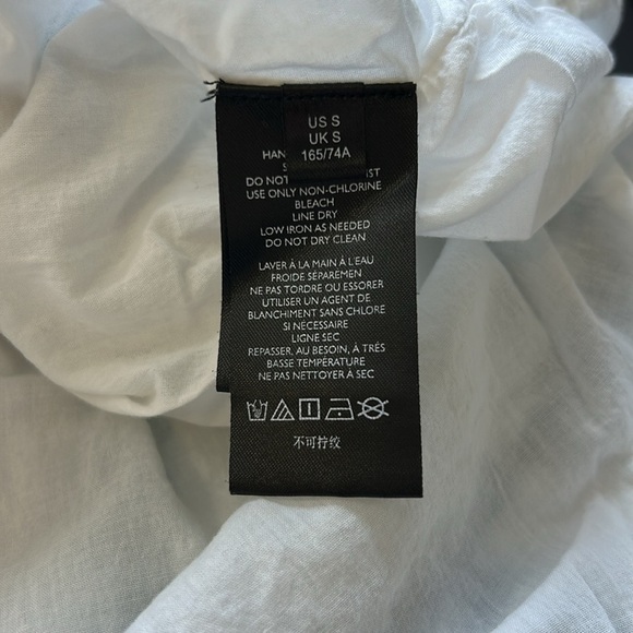 Anthropologie PILCRO Tie Dye Mini Skirt Blue White Tie Waist Tiered Sz S - Picture 10 of 15